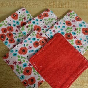 Reusable handmade fabric makeup pad remover
